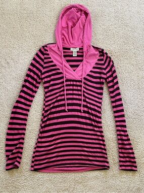 Vintage y2k Next Era Couture fitted striped hoodie